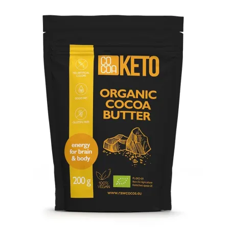 Tłuszcz Kakaowy Bezglutenowy Keto BIO 200 g | Cocoa
