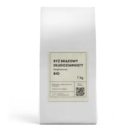 Ryż brązowy długoziarnisty BIO 1 kg – bezglutenowy i zdrowy