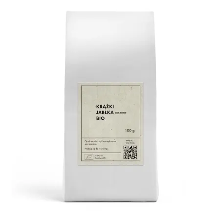 Suszone krążki jabłka BIO 100 g – zdrowa, ekologiczna przekąska