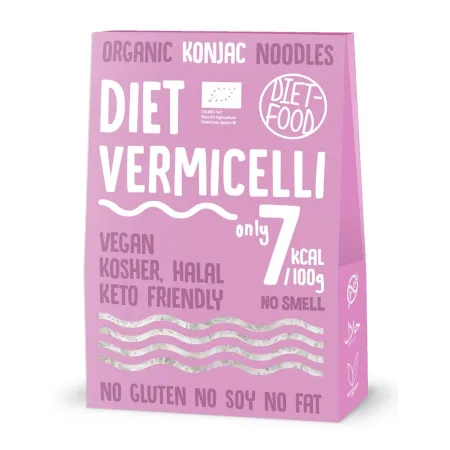 Makaron konjac Vermicelli BIO 385 g – bezglutenowy, niskokaloryczny