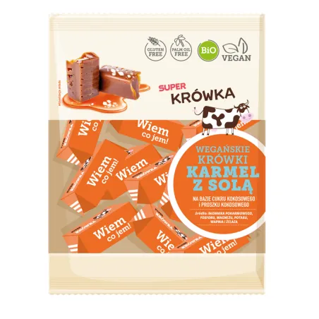 Krówki słony karmel BIO – wegańskie, bezglutenowe, bez mleka