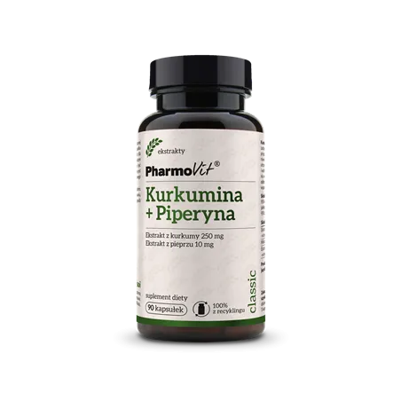 Kurkuma + Piperyna Bezglutenowe 90 kaps. – PHARMOVIT