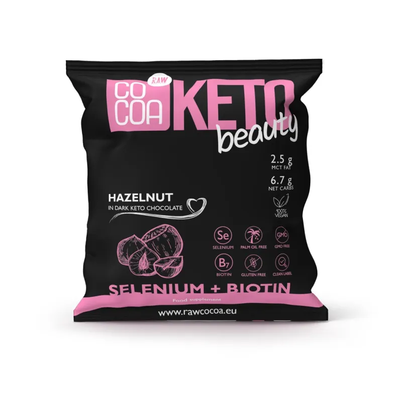 Orzechy Laskowe w Keto Czekoladzie Beauty – Bezglutenowe 70 g