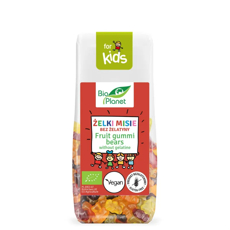 Żelki Misie Bez Żelatyny Bezglutenowe BIO 100 g – Ekologiczne