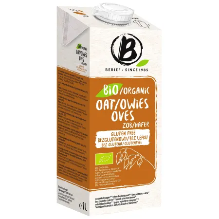 Napój Owsiany Bez Cukru BIO 1 L – Berief | Bezglutenowy