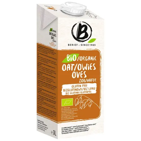 Napój Owsiany Bez Cukru BIO 1 L – Berief | Bezglutenowy