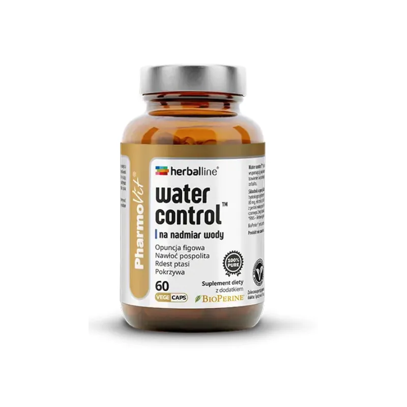 Kapsułki na Nadmiar Wody w Organizmie (Water Control) Bezglutenowe, 60 szt.